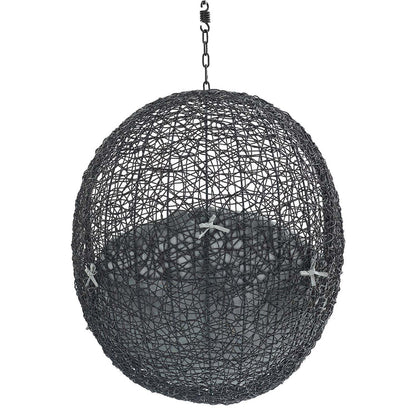 Encase Swing Outdoor Patio Lounge Chair Without Stand - Black Gray