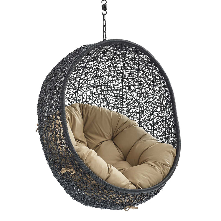 Encase Swing Outdoor Patio Lounge Chair Without Stand - Black Mocha
