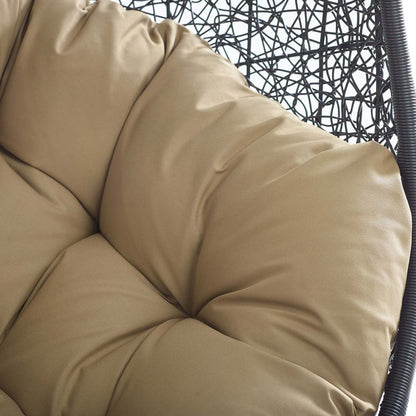 Encase Swing Outdoor Patio Lounge Chair Without Stand - Black Mocha