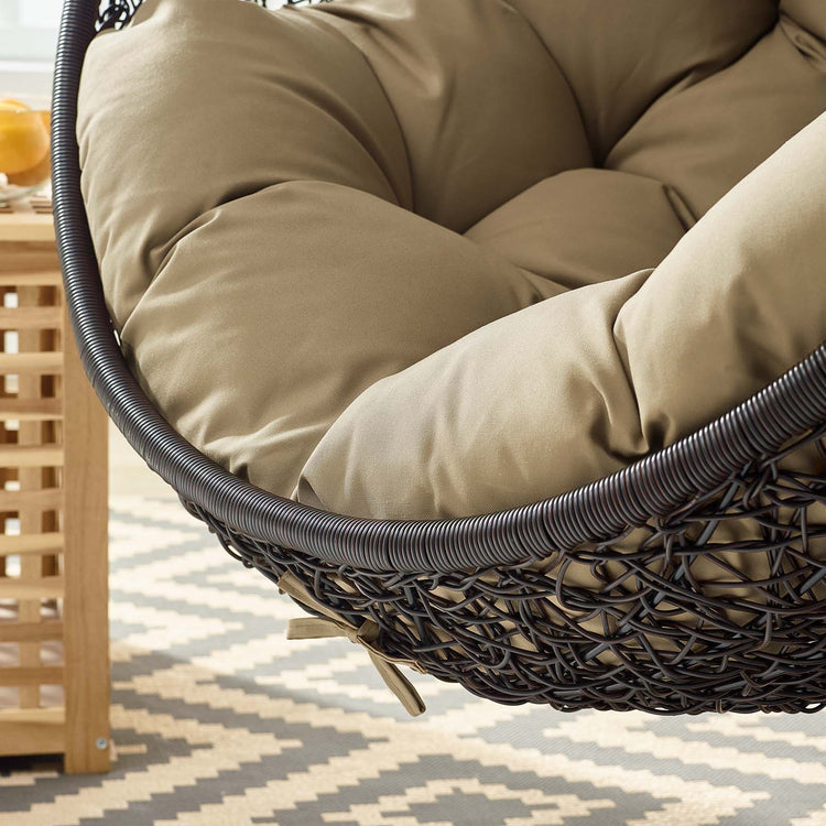 Encase Swing Outdoor Patio Lounge Chair Without Stand - Black Mocha