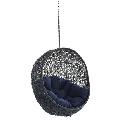 Encase Swing Outdoor Patio Lounge Chair Without Stand - Black Navy