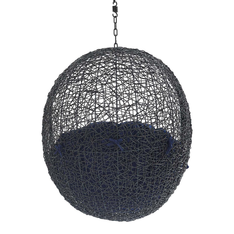 Encase Swing Outdoor Patio Lounge Chair Without Stand - Black Navy