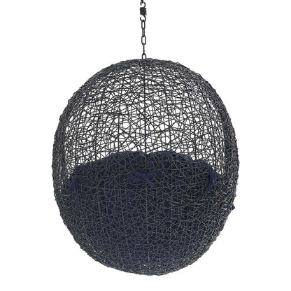Encase Swing Outdoor Patio Lounge Chair Without Stand - Black Navy
