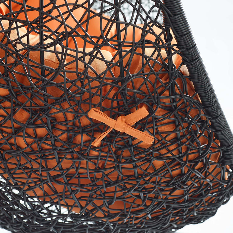 Encase Swing Outdoor Patio Lounge Chair Without Stand - Black Orange