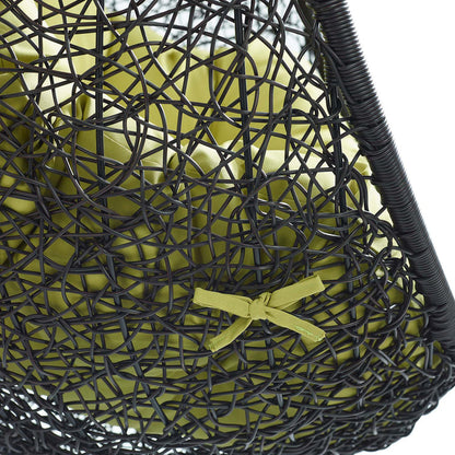 Encase Swing Outdoor Patio Lounge Chair Without Stand - Black Peridot