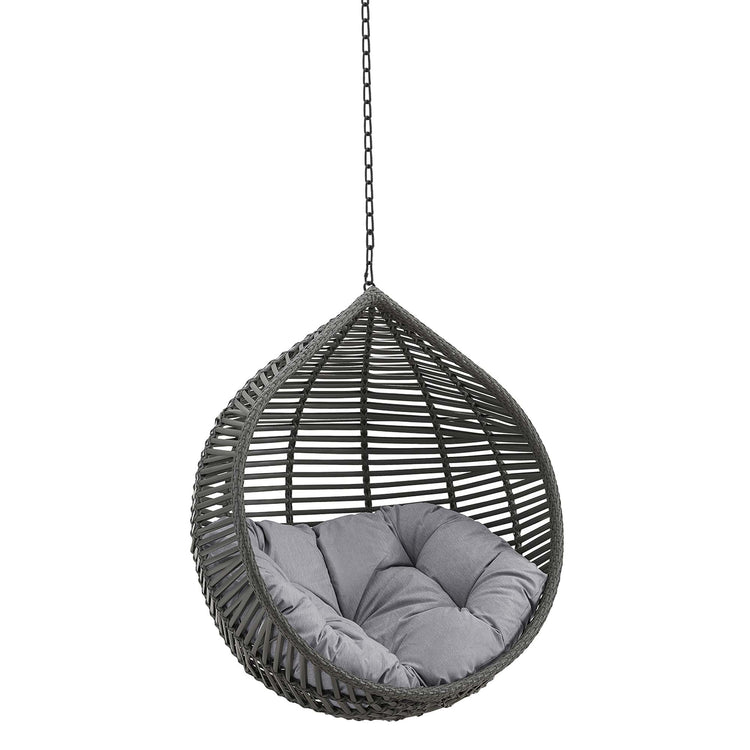 Garner Teardrop Outdoor Patio Swing Chair Without Stand - Gray Gray