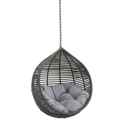 Garner Teardrop Outdoor Patio Swing Chair Without Stand - Gray Gray