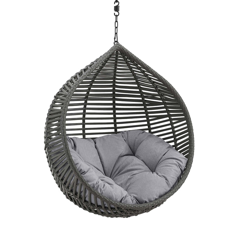 Garner Teardrop Outdoor Patio Swing Chair Without Stand - Gray Gray