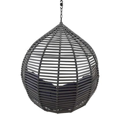 Garner Teardrop Outdoor Patio Swing Chair Without Stand - Gray Navy
