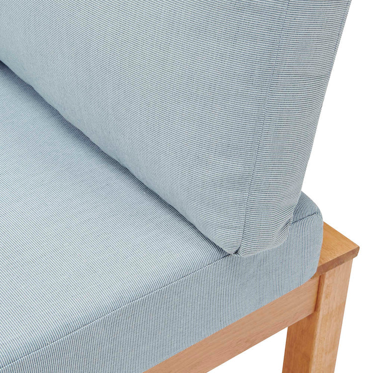 Freeport Karri Wood Sectional Sofa Outdoor Patio Corner Chair - Natural Light Blue