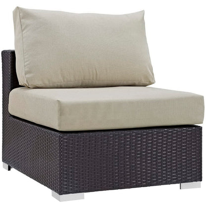 Convene 5 Piece Set Outdoor with Fire Pit - Espresso Beige