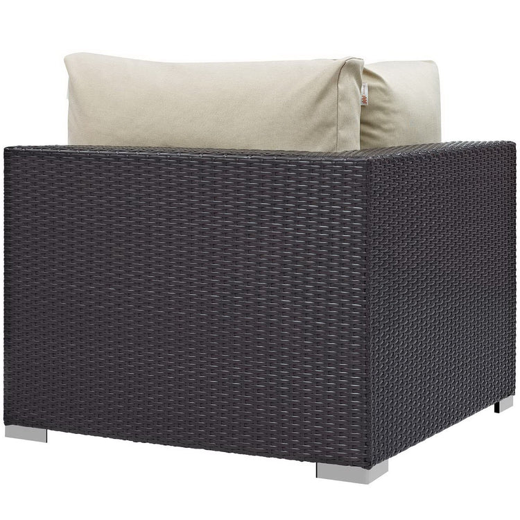 Convene 5 Piece Set Outdoor with Fire Pit - Espresso Beige