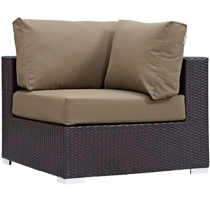 Convene 5 Piece Set Outdoor with Fire Pit - Espresso Mocha