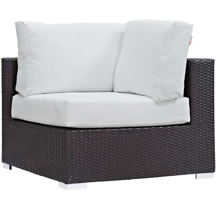 Convene 5 Piece Set Outdoor with Fire Pit - Espresso White