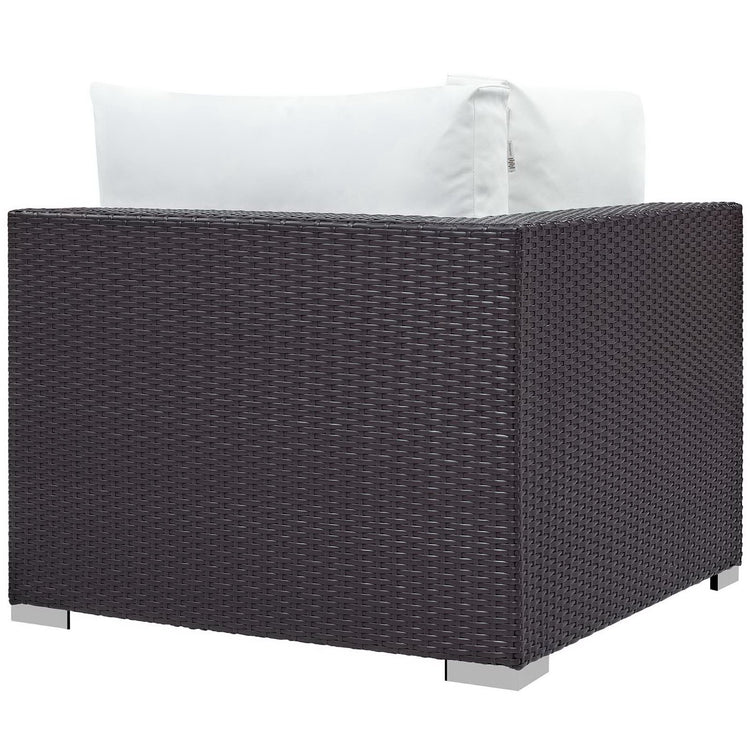 Convene 5 Piece Set Outdoor with Fire Pit - Espresso White