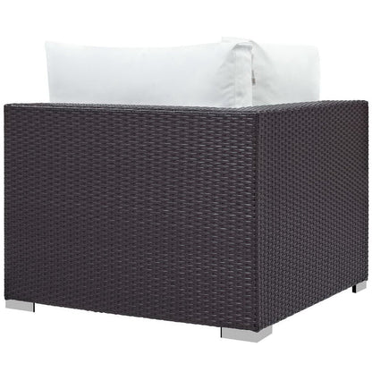 Convene 5 Piece Set Outdoor with Fire Pit - Espresso White