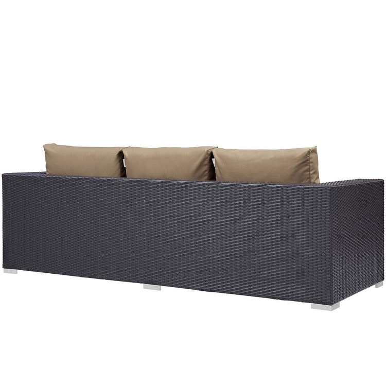 Convene 3 Piece Set Outdoor Patio with Fire Pit - Espresso Mocha