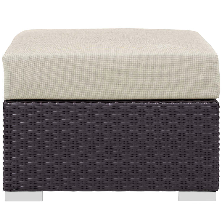 Convene 5 Piece Set Outdoor Patio with Fire Pit - Espresso Beige