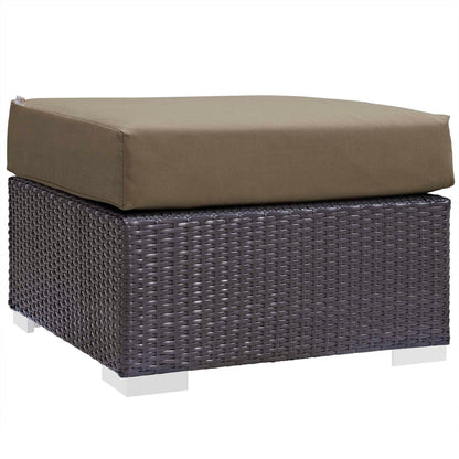 Convene 5 Piece Set Outdoor Patio with Fire Pit - Espresso Mocha