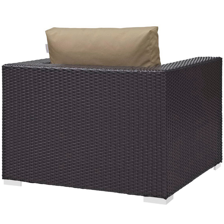 Convene 3 Piece Set Outdoor Patio with Fire Pit - Espresso Mocha
