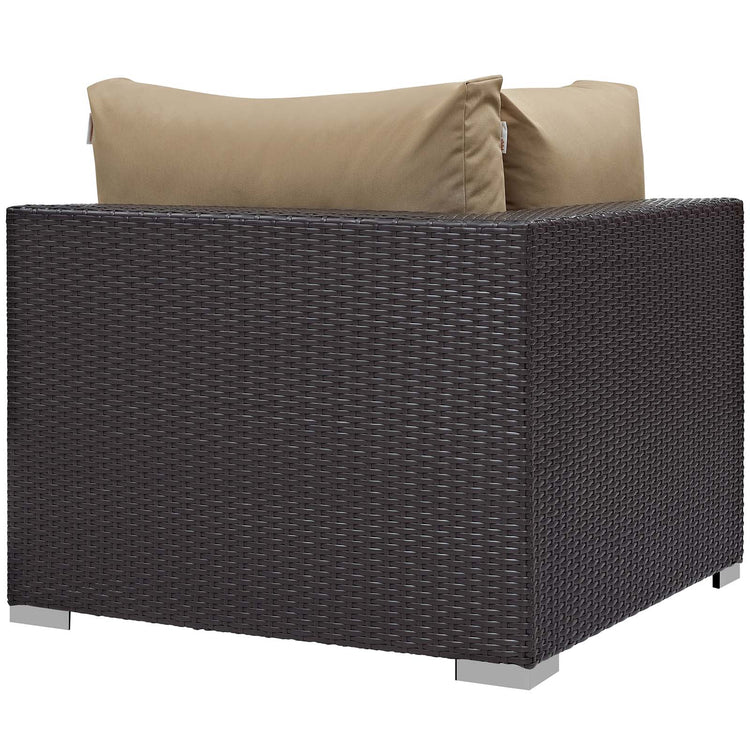 Convene 5 Piece Set Outdoor Patio with Fire Pit - Espresso Mocha