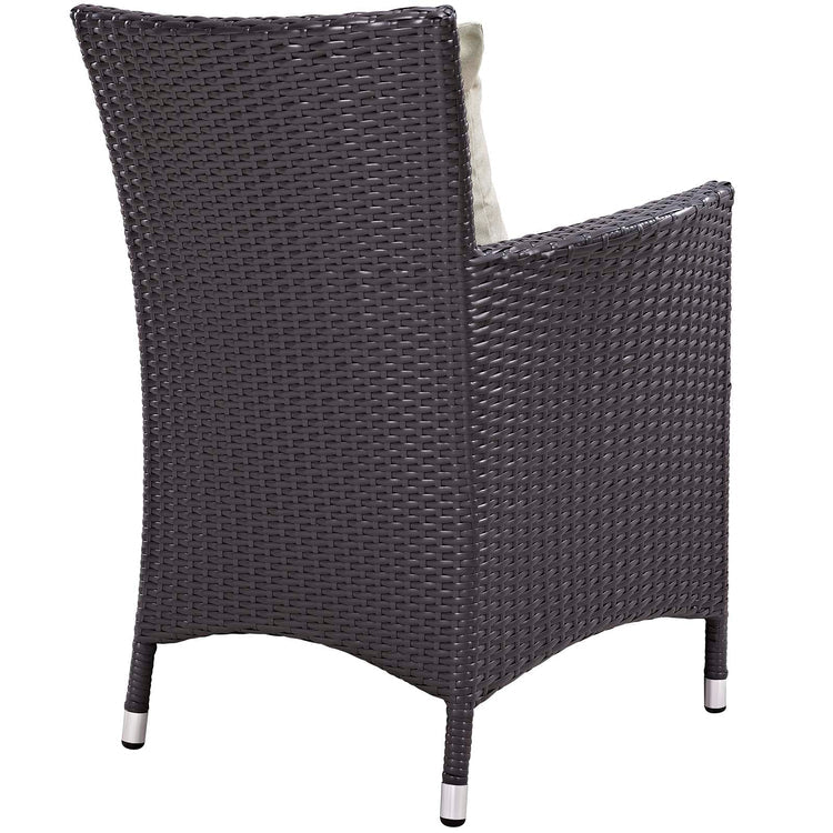 Convene 3 Piece Set Outdoor Patio with Fire Pit - Espresso Beige