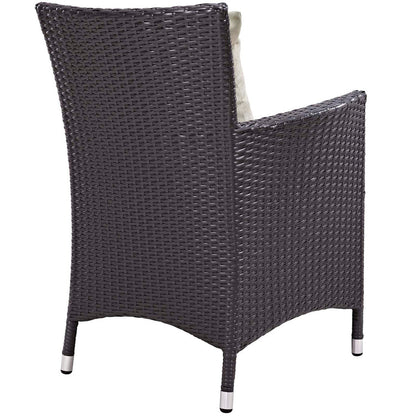 Convene 3 Piece Set Outdoor Patio with Fire Pit - Espresso Beige