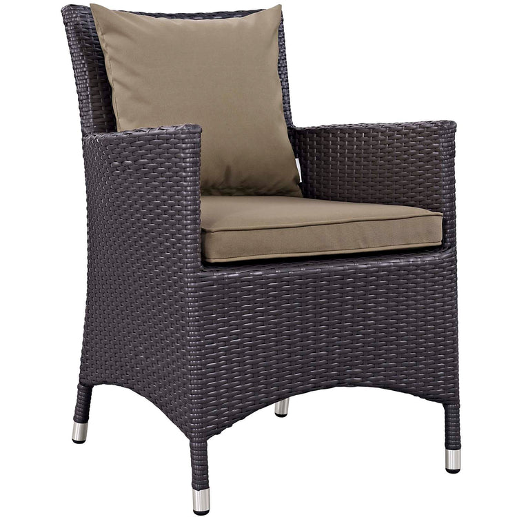 Convene 3 Piece Set Outdoor Patio with Fire Pit - Espresso Mocha