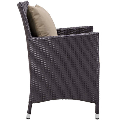 Convene 3 Piece Set Outdoor Patio with Fire Pit - Espresso Mocha