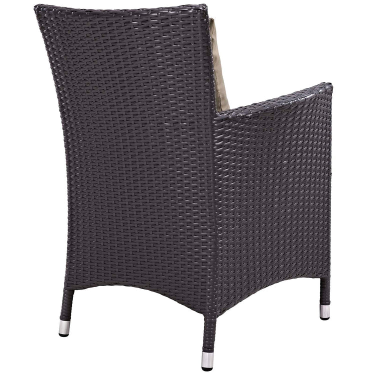 Convene 3 Piece Set Outdoor Patio with Fire Pit - Espresso Mocha