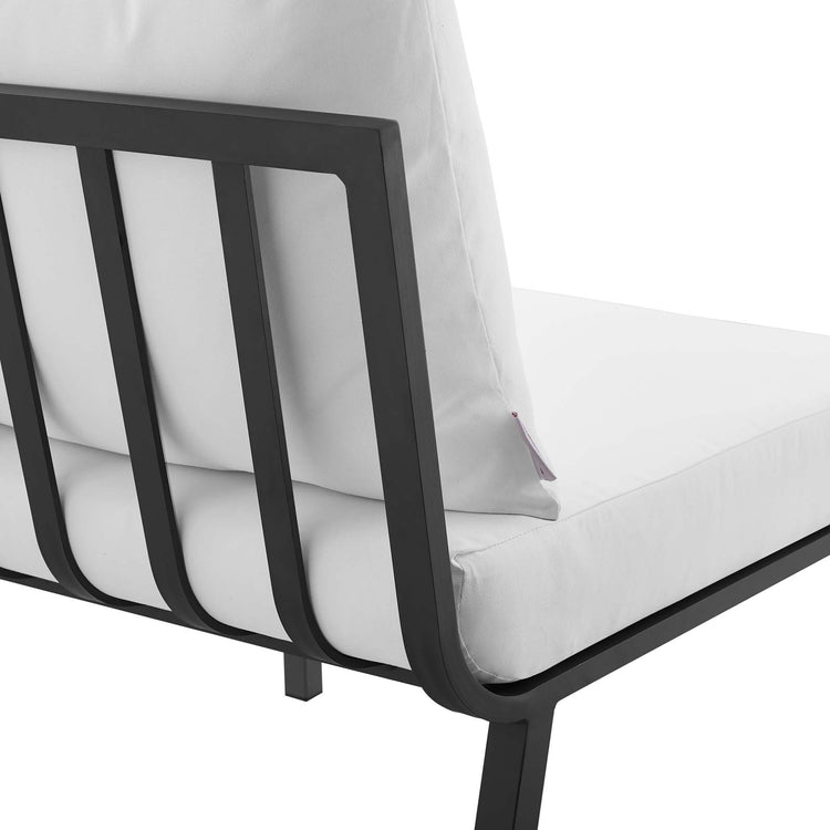 Riverside 6 Piece Outdoor Patio Aluminum Set - Gray White