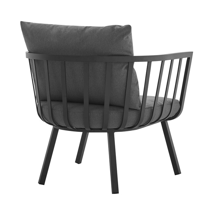 Riverside 7 Piece Outdoor Patio Aluminum Set - Gray Charcoal