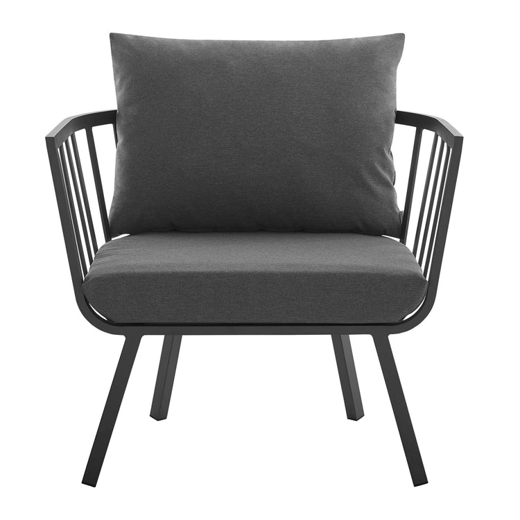 Riverside 7 Piece Outdoor Patio Aluminum Set - Gray Charcoal