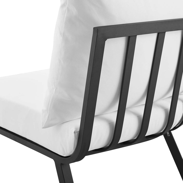 Riverside 7 Piece Outdoor Patio Aluminum Set - Gray White