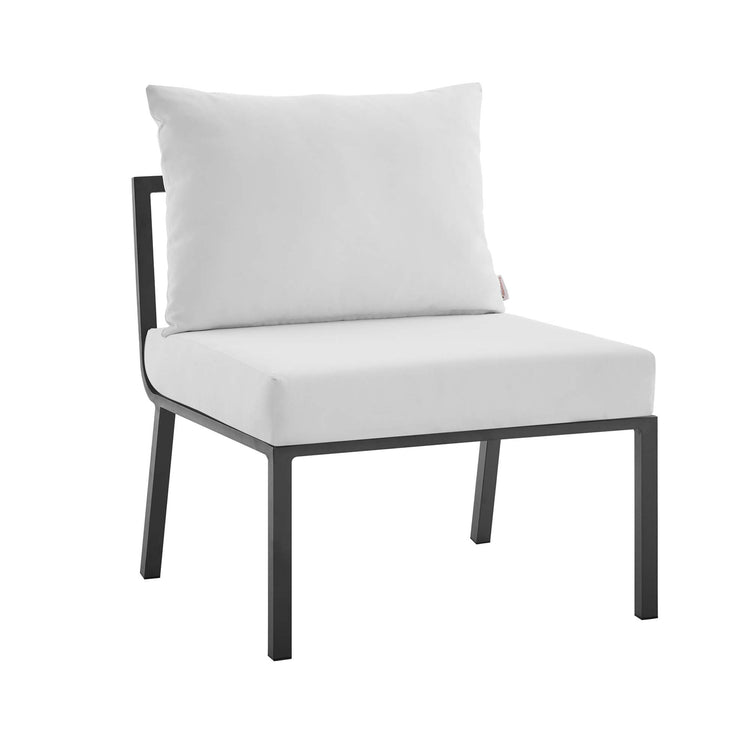 Riverside 7 Piece Outdoor Patio Aluminum Set - Gray White