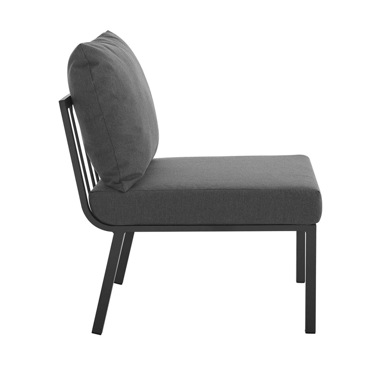 Riverside 6 Piece Outdoor Patio Aluminum Set - Gray Charcoal