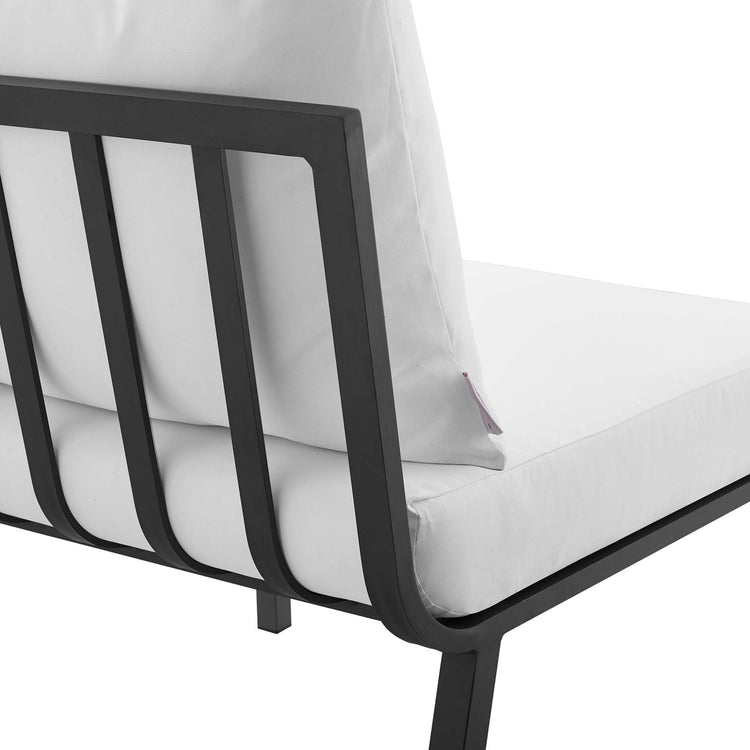 Riverside 6 Piece Outdoor Patio Aluminum Set - Gray White