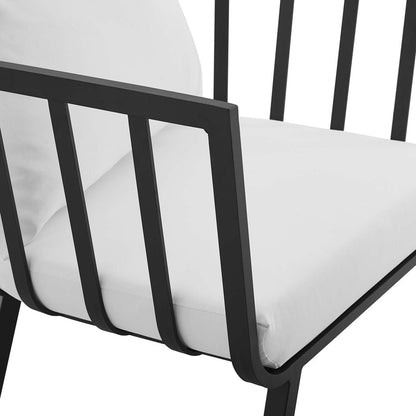 Riverside 6 Piece Outdoor Patio Aluminum Set - Gray White