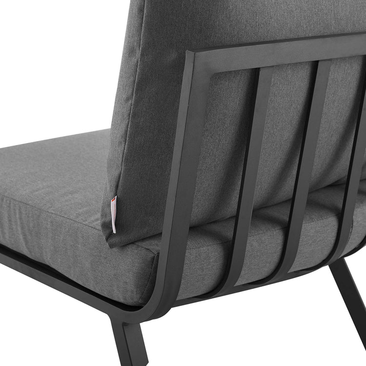 Riverside 5 Piece Outdoor Patio Aluminum Set - Gray Charcoal