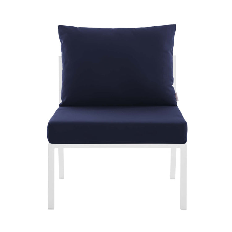 Riverside 5 Piece Outdoor Patio Aluminum Set - White Navy