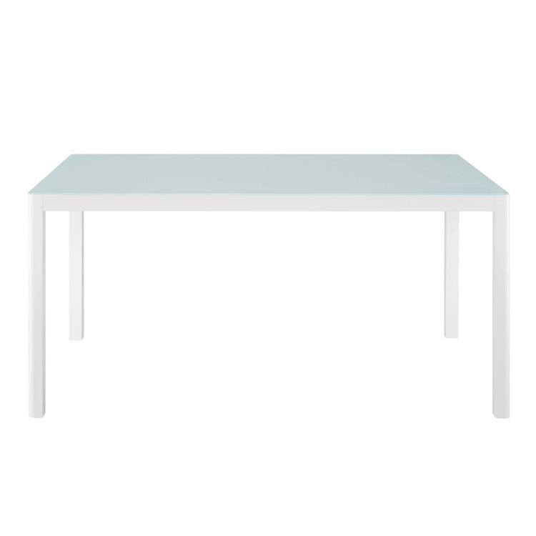 Raleigh 7 Piece Outdoor Patio Aluminum Dining Set - White Gray