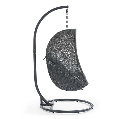 Hide Outdoor Patio Sunbrella® Swing Chair With Stand - Gray Gray