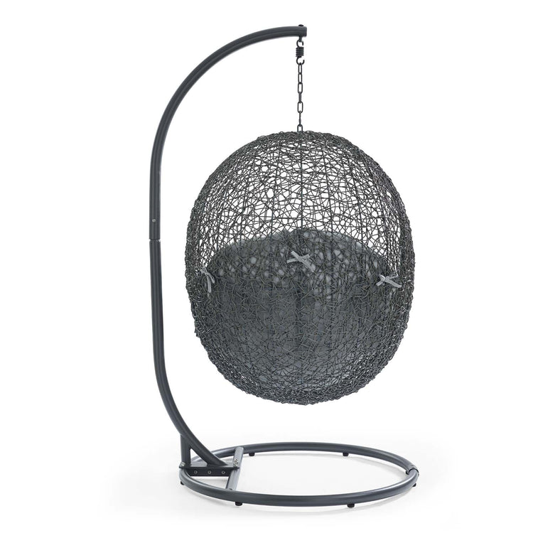 Hide Outdoor Patio Sunbrella® Swing Chair With Stand - Gray Gray