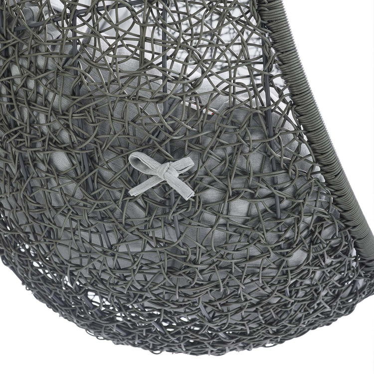 Hide Outdoor Patio Sunbrella® Swing Chair With Stand - Gray Gray