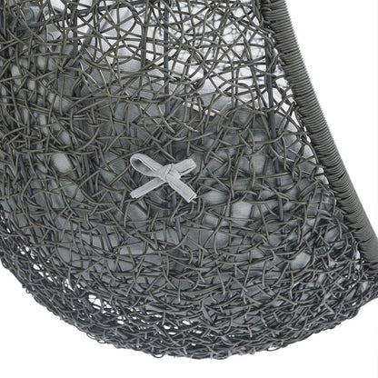 Hide Outdoor Patio Sunbrella® Swing Chair With Stand - Gray Gray