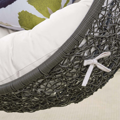 Hide Outdoor Patio Sunbrella® Swing Chair With Stand - Gray White