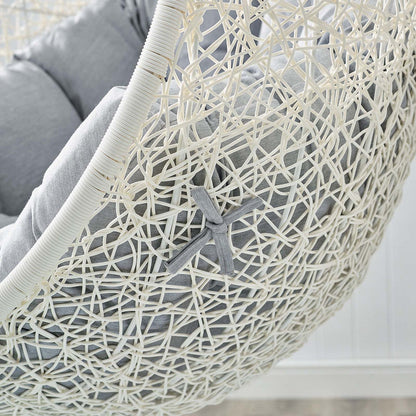 Hide Outdoor Patio Sunbrella® Swing Chair With Stand - White Gray