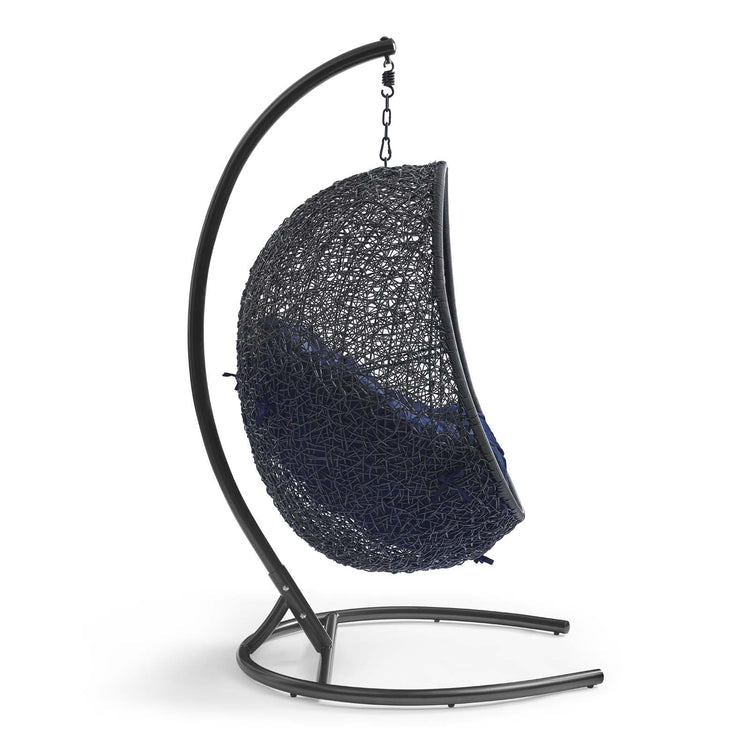 Encase Sunbrella® Swing Outdoor Patio Lounge Chair - Black Navy