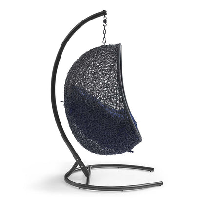 Encase Sunbrella® Swing Outdoor Patio Lounge Chair - Black Navy
