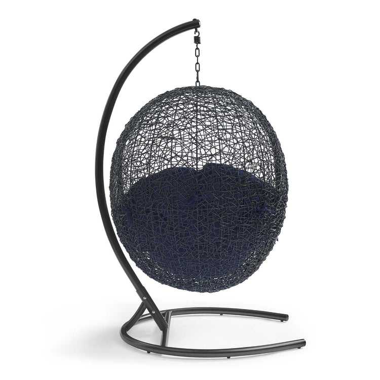 Encase Sunbrella® Swing Outdoor Patio Lounge Chair - Black Navy